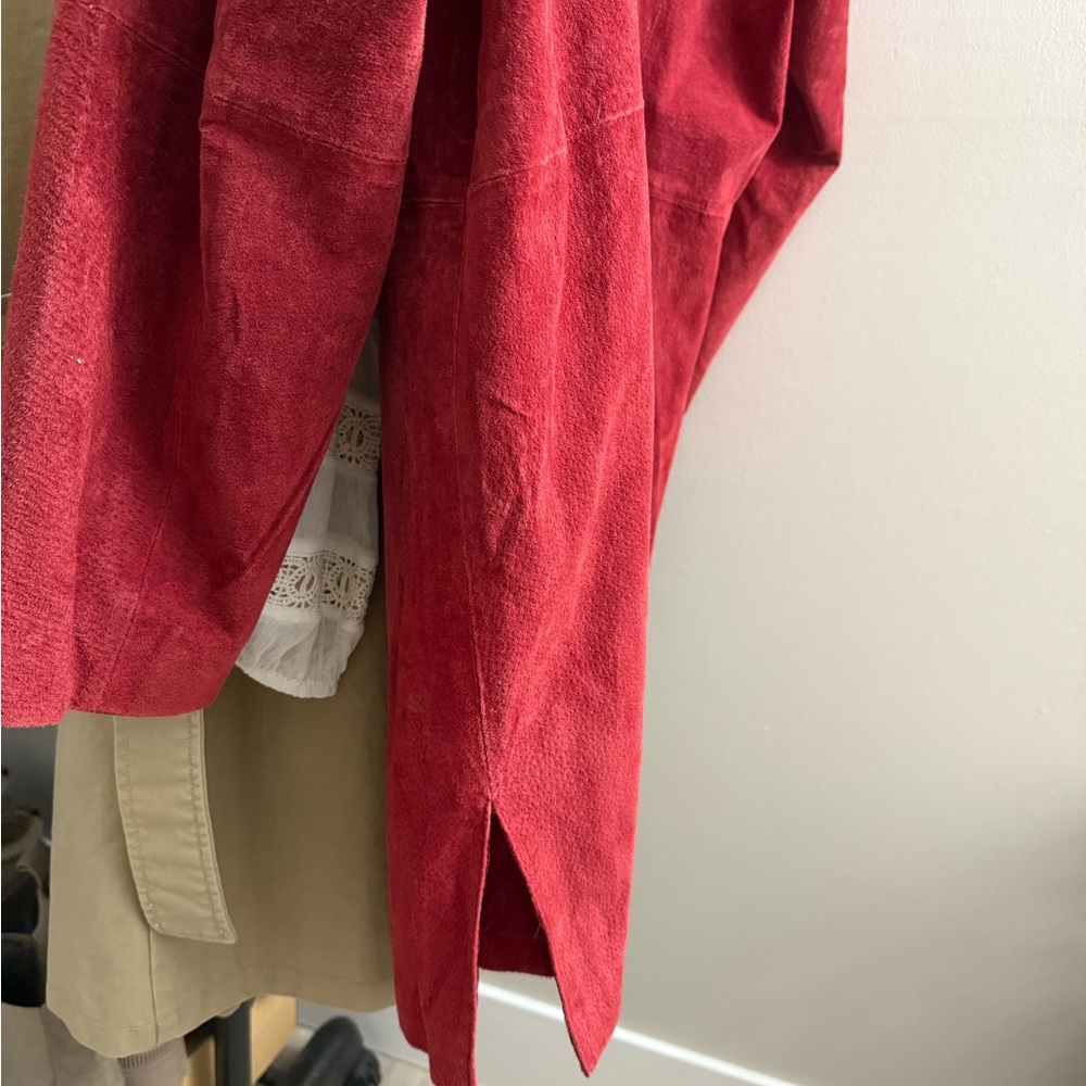 Relativity Vibrant Red Suede Jacket - image 7